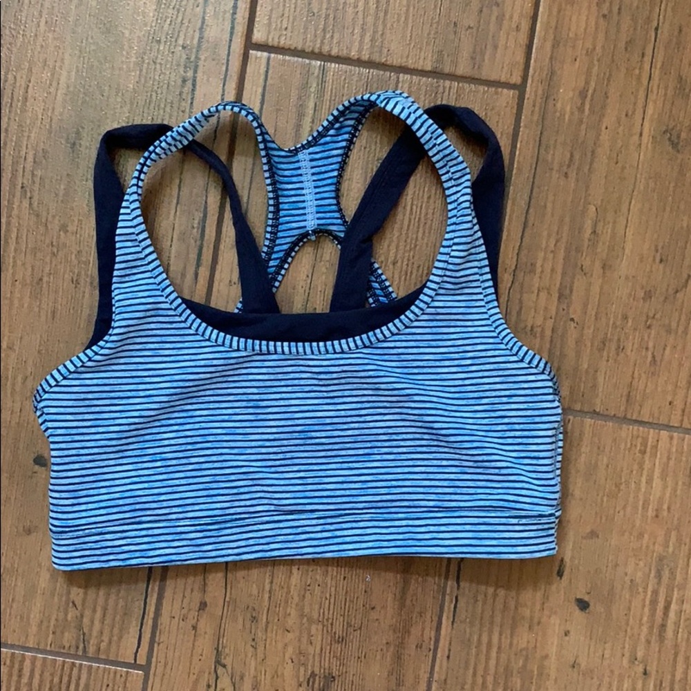 Navy blue sports bra